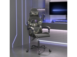Vidaxl Cadeira Gaming Couro Artificial Preto E Camuflado