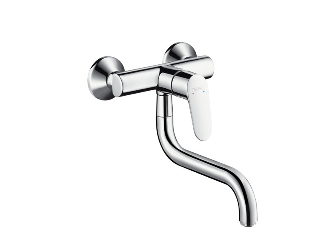 HANSGROHE Focus M41 Misturadora Monocomando de Cozinha Montagem na Parede Bico Baixo 1Jet Cromado