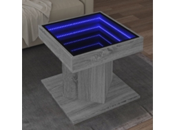 Vidaxl Mesa De Centro C/ Leds 50x50x45 Madeira Processada