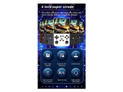 R36max 128 Gb Tela Ips De 4,0 Polegadas Console De Jogos Portátil Retrô Com Suporte Para Reprodutor De Vídeo De Bolso 3 Ly Ebike