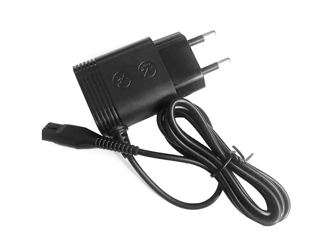 Adaptador de Carregador A00390 com Plugue Eu para Barbearadoras Rq312 Rq311 S510 S511 S300 Preto