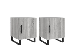 Conjunto de Mesa Cabeceira 2pcs 40x40x50 cm Madeira Processada Cinza Sonoma MAISON EXCLUSIVE