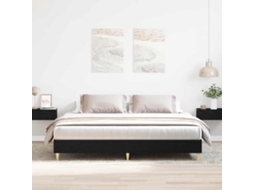 Vidaxl Estrutura Da Cama Carvalho Preto 203 X 163 X 25 Cm