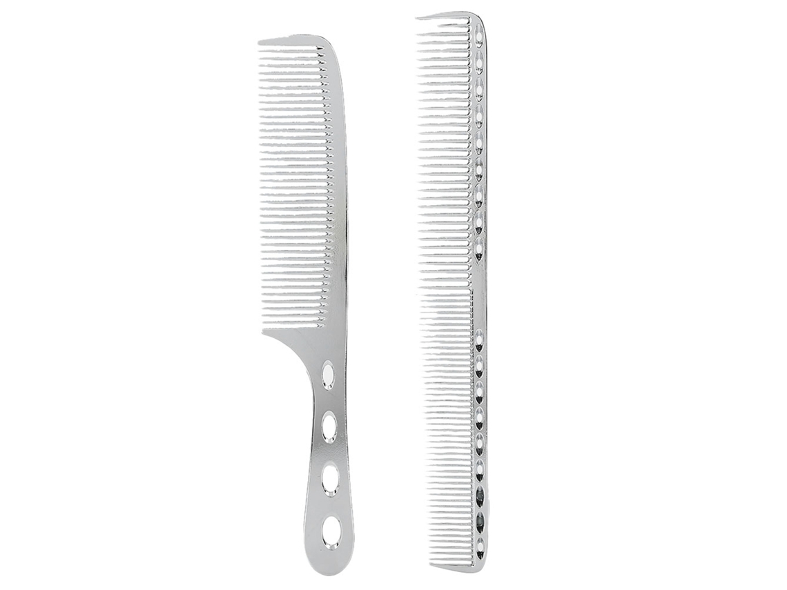 Pentes De Cabelo De Alumínio Portáteis Antiestáticos Para Salão E Estilo Capilar (prata)