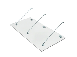 Toldo Toldo De Vidro Toldo De Porta Vidro Temperado (esg) Aço Inoxidável Vidro Claro 200x90cm