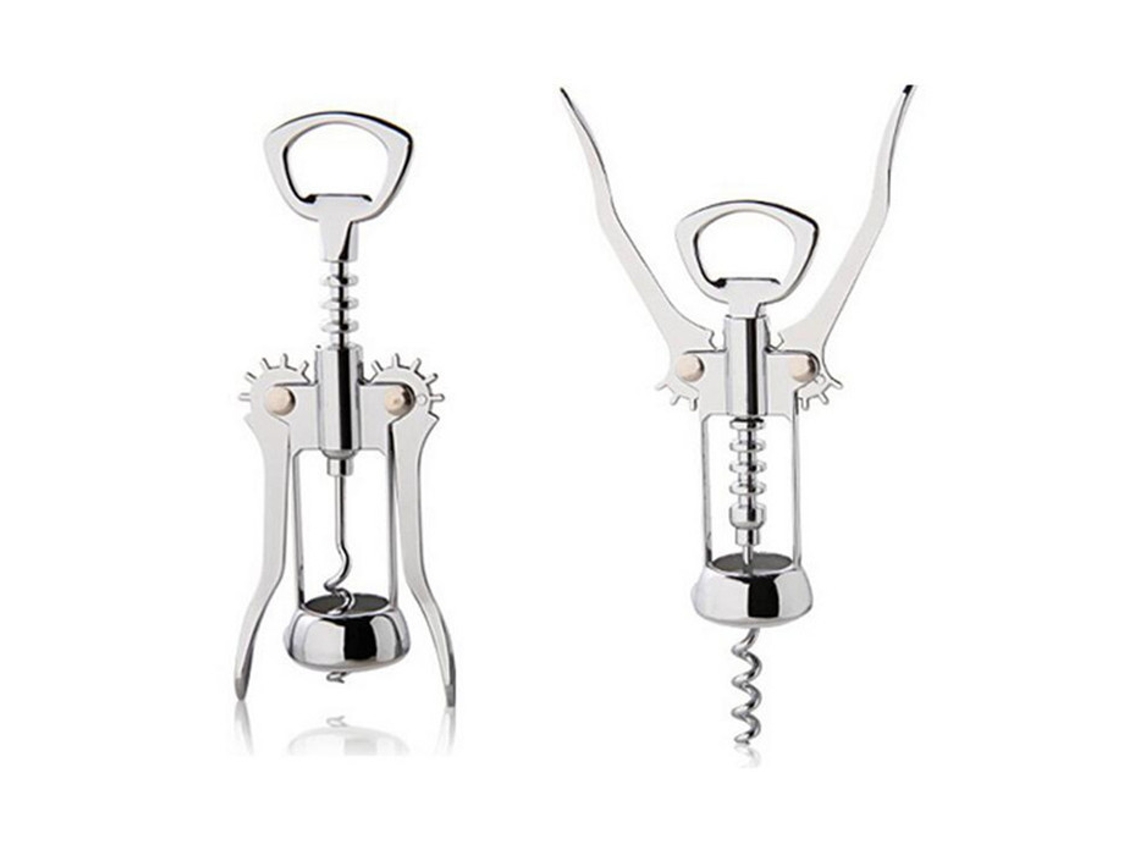Conjunto De 2 Saca, Rolhas Para Vinho Tinto(prateados)/ Saca, Rolhas/ Abridor De Cerveja