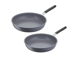 Conjunto De Panelas - Lagostina - Tempra Mineral - Alumínio Mineralis Antiaderente - Todos Os Tipos De Fogão, Incluindo Indução - 24/28 Cm