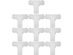 Conector Em T Para Sapateira, Conector Para Varão De Guarda Roupa, Plástico Branco, 10 Peças, Design Que Economiza