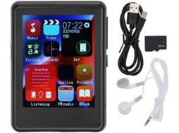 Reprodutor de MP3/MP4 de 32 GB com Bluetooth, tela sensível ao toque portátil de 32 GB com gravação, slot para cartão de 2,4" de altura (preto)