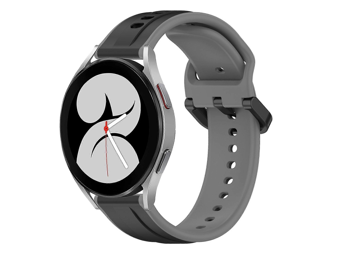 Pulseira De Silicone Bicolor Com Formato Convexo Para Samsung Galaxy Watch 4 (40 Mm X 20 Mm).