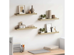 Vidaxl Prateleiras De Parede 4 Pcs 40x9x3 Cm Carvalho Sonoma