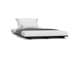 Estrutura de Cama Madeira de Pinho Maciça Preto MAISON EXCLUSIVE (100x200 cm)