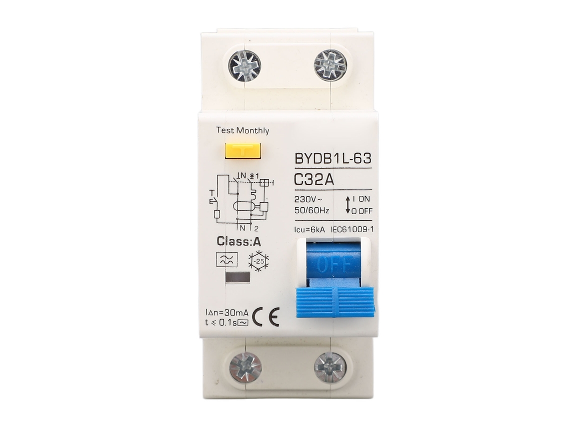 Laxiscreed Disjuntor Ac 1p+n Com Proteção Contra Fugas, Ideal Para Circuitos De Alimentação