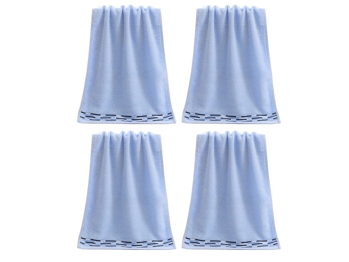 Toalha de Banho NEVEANCE Adultos Alta Absorção Algodão Azul (34x75cm)