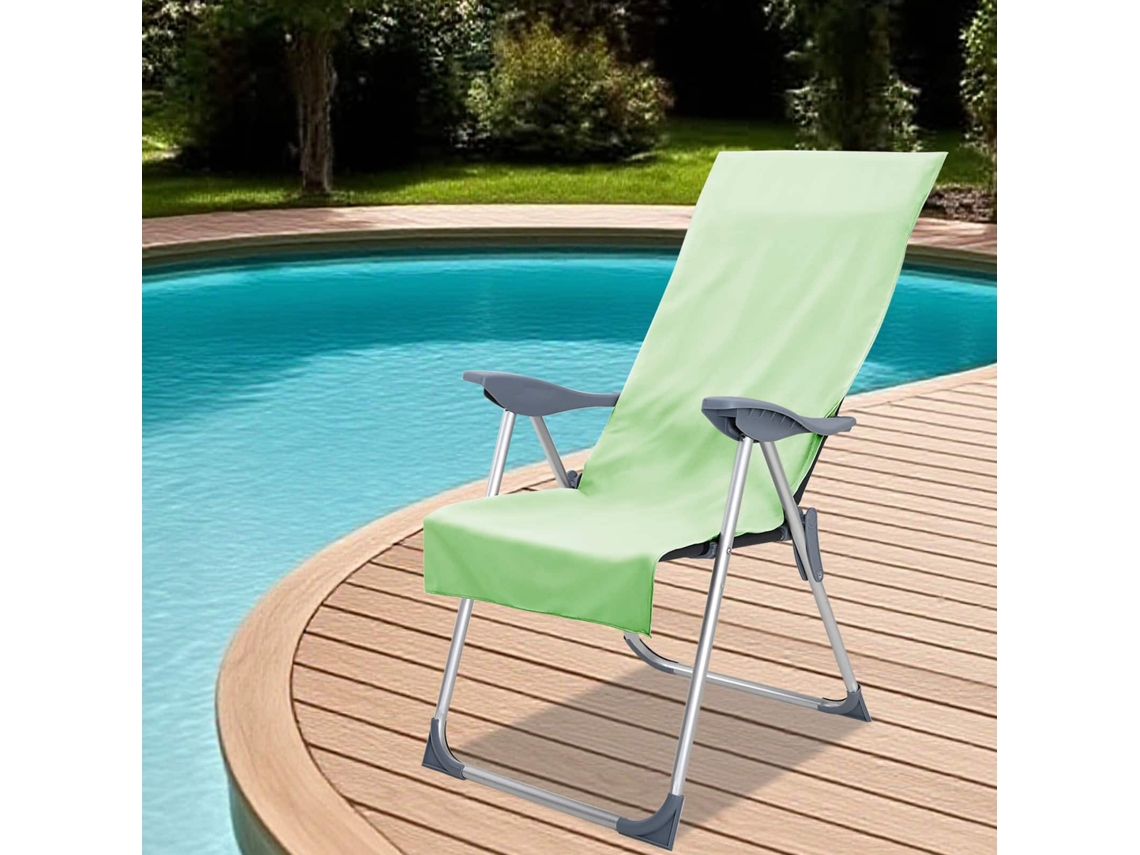 Vidaxl Toalhas Para Cadeiras Exteriores 2 Pcs Verde 130 X 60 Cm