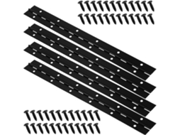 Dobradiça De Piano Obuyke Heavy Duty Diy 30cm 12 Polegadas Em Aço Inoxidável Com Furos E Parafusos Para Armários Móveis
