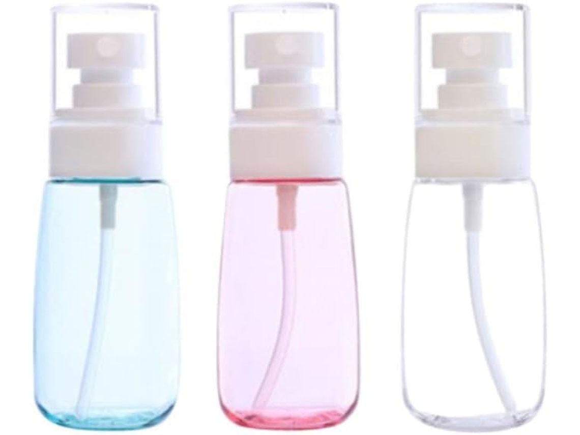 Conjunto De 3 Mini Frascos De Spray De Plástico, Portáteis