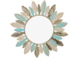 Espelho De Parede Herchr Feather, 41 Cm/16, 1 Polegadas, Escultura De Parede De Arte Moderna, Espelho De Para