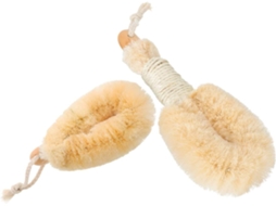 Conjunto De 2 Escovas Esfoliantes Corporais Sisal Natural Eringogo, Com Cabos De Madeira, Toque Suave, Para Banho E