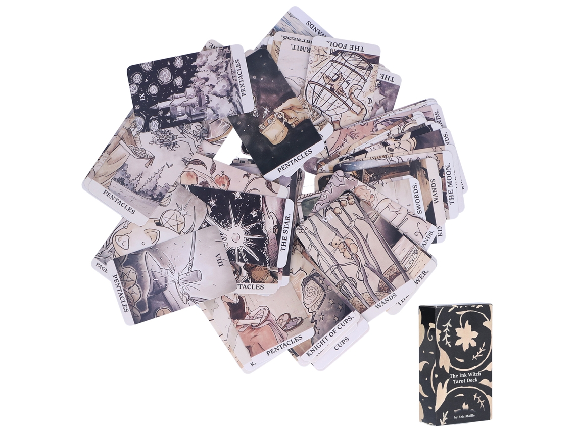 Mali cartas de Tarot de Papel Laminado para Iniciantes Jogo de Tabuleiro Divinação Brinquedo Interativo