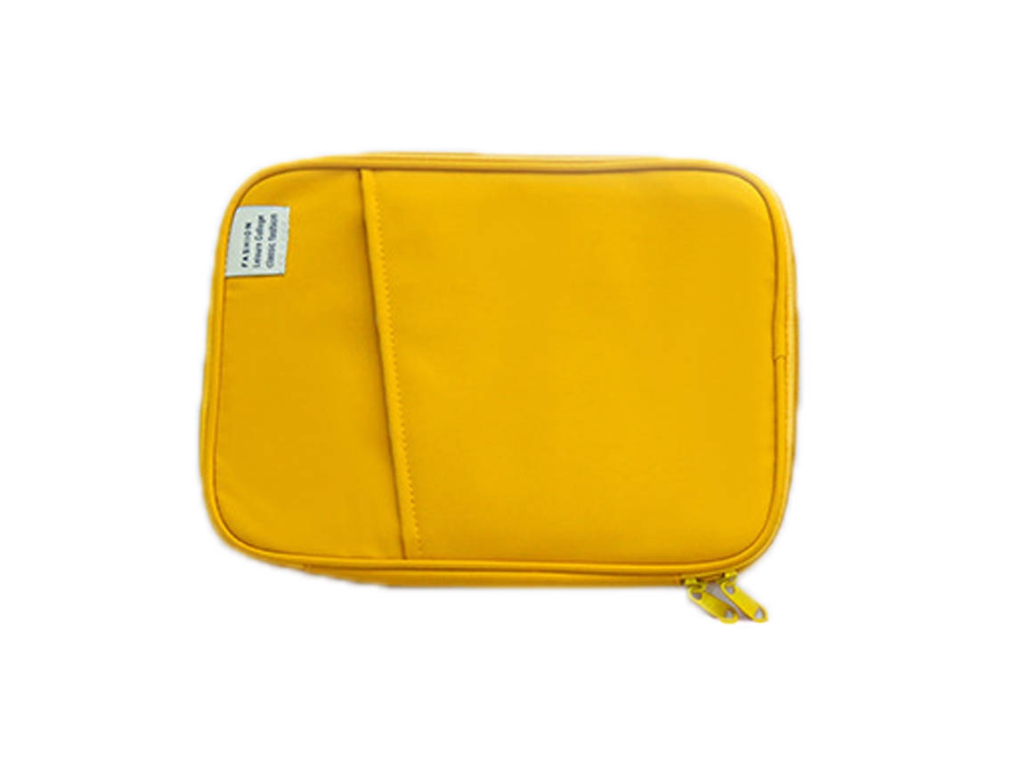 2026zentro-sobrecapa Para Tablet Portátil De Metal Com Duas Fechaduras Zipper Moda Algodão Estojo De Armazenamento Amarelo 11 Polegadas