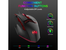 Rato Gamer Com Fundo Iluminado Rgb E Pesos Ajustáveis 10 Botões Programáveis