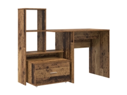 Conjunto 1 Escrivaninha De Madeira Engenharia Vidaxl Castanho Derivados De Madeira (131,5 X 50 X 106,5 Cm)