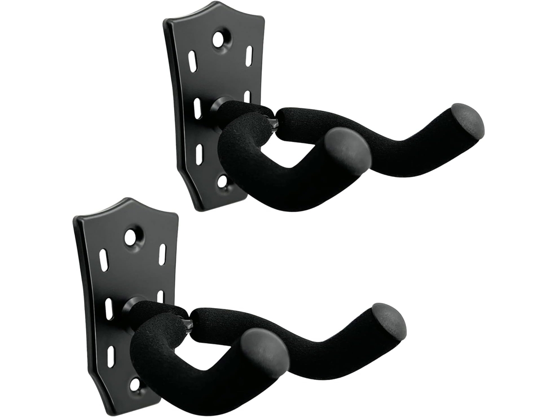 Suporte de Parede para Guitarra , Suporte de Metal com Parafusos, Suporte para Guitarra com Esponja Protetora AQUAFORGE (pacote com 2)