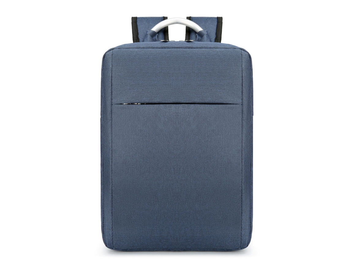 Mochila Para Computador Com Alça De Alumínio, Sem Usb, Azul.