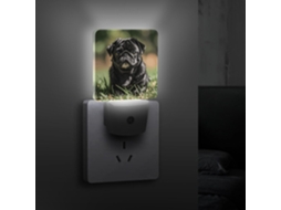 Luz Noturna Com Sensor Crepuscular, Preta, Quarto, Banheiro, Cozinha, Escadas E Corredor
