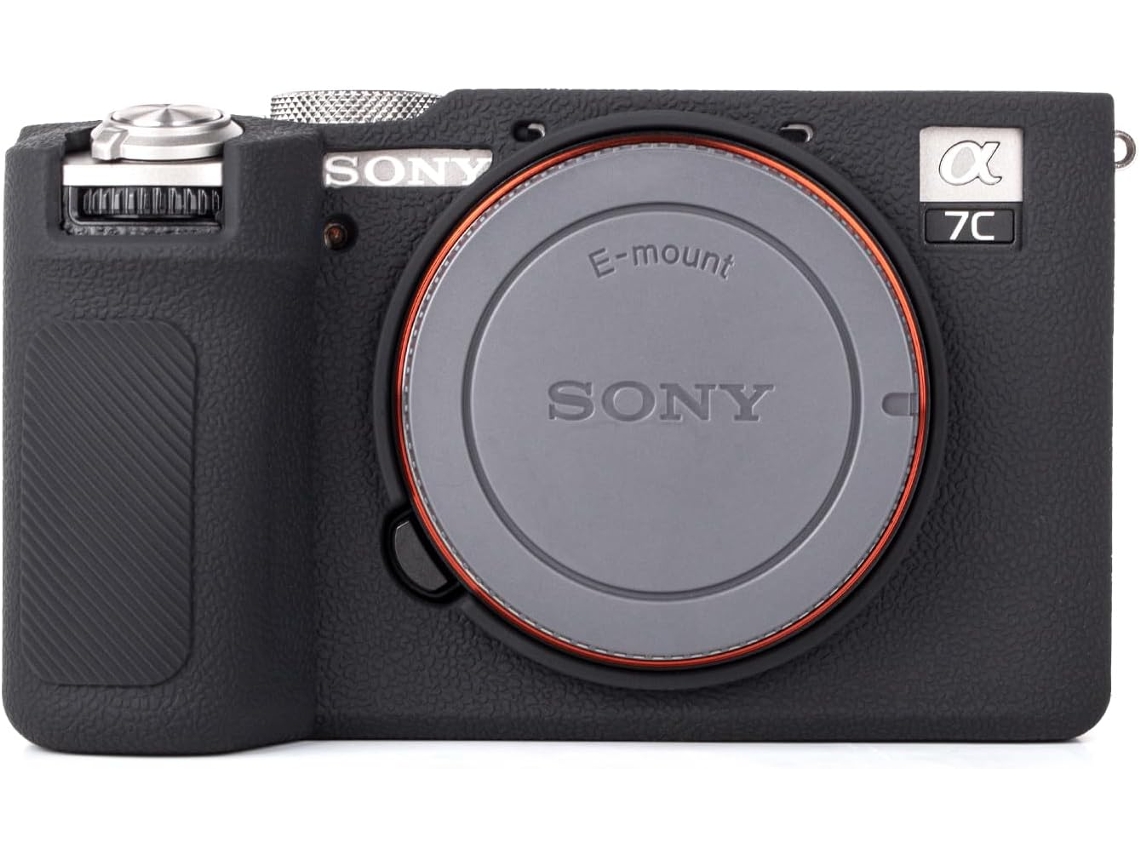 Capa Silicone HEXINYIGJLY para Sony A7c Ii/alpha 7c Ii/a7cm2/a7c2macia Leve, Antirriscos Preto