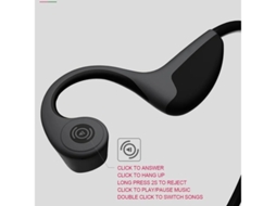 Auscultadores De Condução Óssea Bluetooth 5.0 Ouvido Aberto Sem Fios Titanium Hifi Estéreo Com Microfone Auscultadores Desportivos À Prova De Bestvite