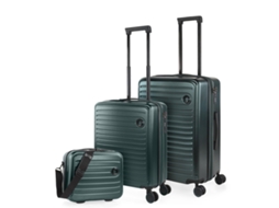 Conjunto De Malas Rígidas Em Abs Jaslen Padua Verde (43x65x27 Cm 68l)