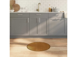 Vidaxl Tapete Redondo 60 Cm Bambu Castanho