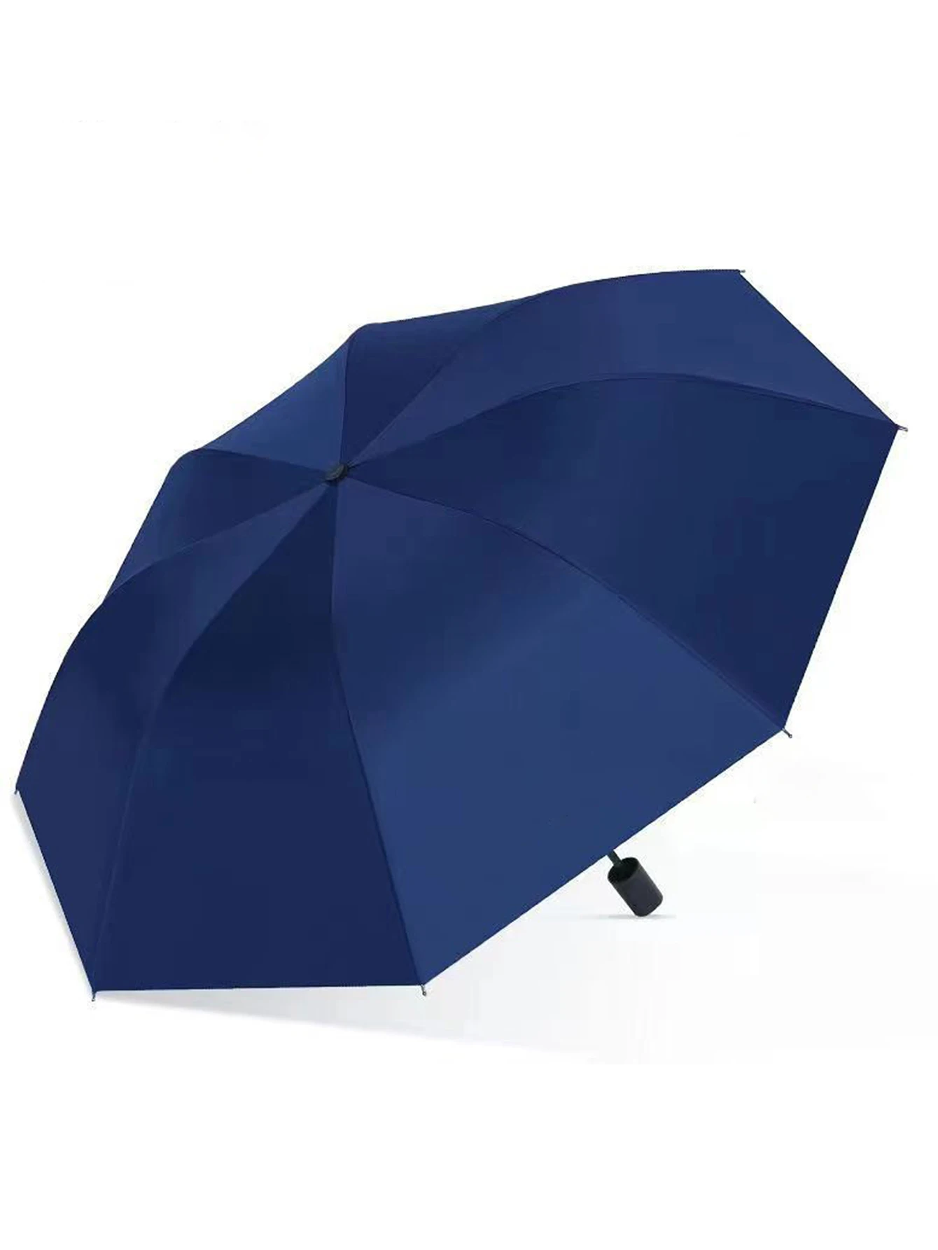 Guarda chuva MDUG resistente com 8 varetas, dobrável, UV resistente (azul Marinho)