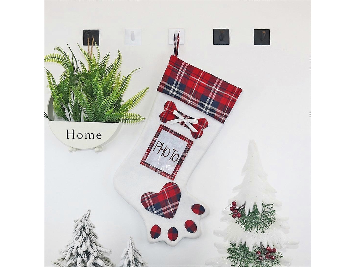 Cx20203 Sacola De Presente Criativa Com Estampa De Pata De Cachorro Para Árvore De Natal Decoração Para Árvore De Natal Hengjian