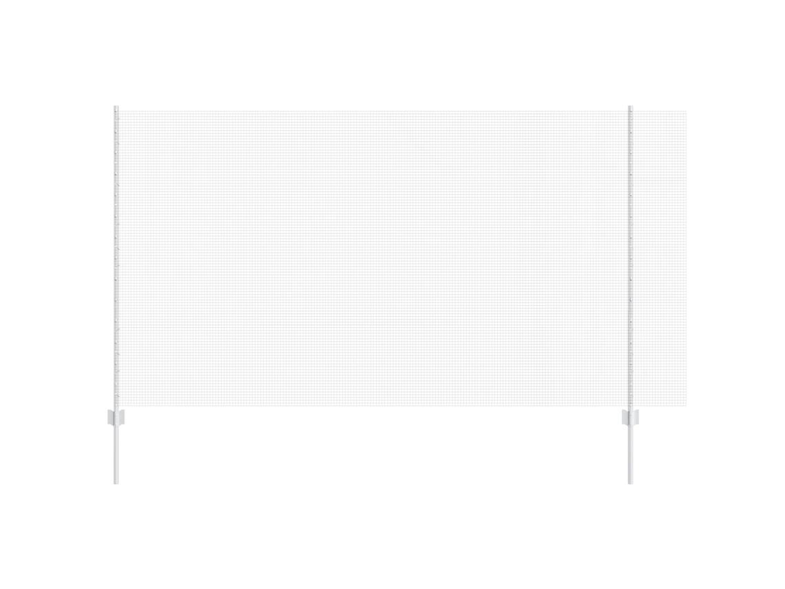 Conjunto 1 Cerca Externa Vidaxl Prateado Aço (25 X 1,4 M)