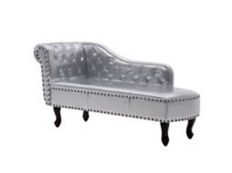 Chaise, Chaises Vidaxl Prateado Couro Artificial