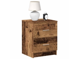 Vidaxl Mesas De Cabeceira 2 Pcs Com 2gavetas 40x36x50 Cm Madeira Velha