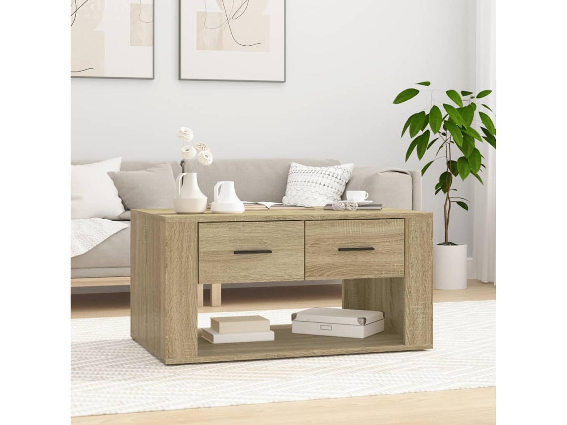 Vidaxl Mesa De Centro 80x50x40 Cm Derivados Madeira Carvalho Sonoma