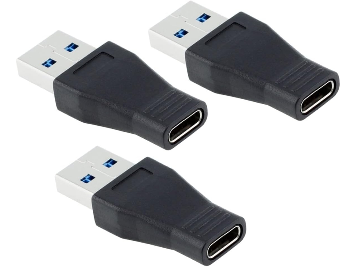 Adaptador De Dados Usb Tipo C 3 Peças, Conector Fêmea Para Macho