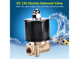 Válvula Solenóide Elétrica De 12v Dc Com Fechamento Normal, Brass, G1/4, Para Água E Ar, Marca Laxiscreed