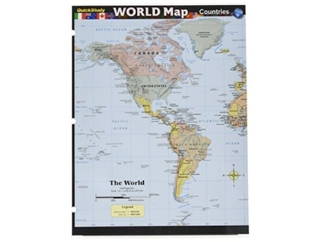 Livro World Map Countries Guide de Barcharts Inc (Inglês)