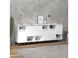 Vidaxl Aparadores 3 Pcs 60x35x70 Cm Derivados De Madeira Branco