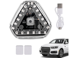 Luz Estroboscópica Para Carro, Lâmpada De Advertência Solar Sem Fio, Luz De Sinalização Triangular Sobrevivência Com
