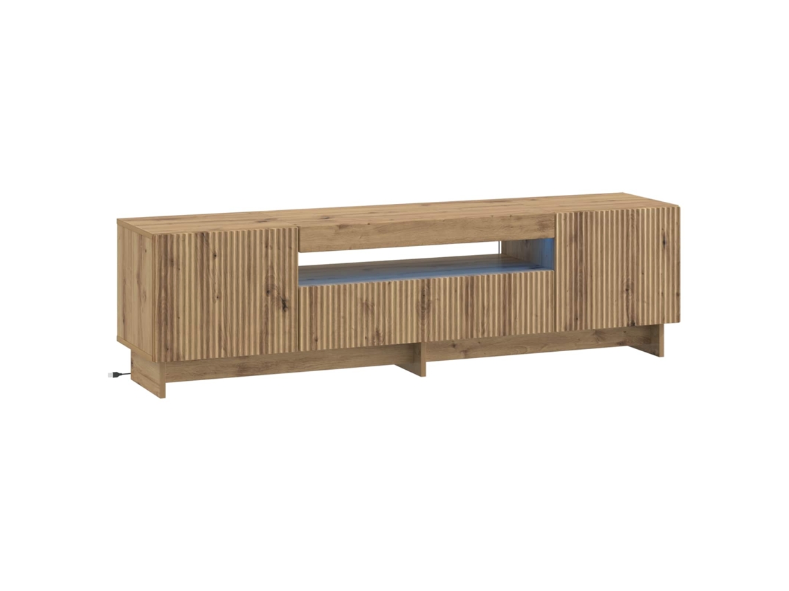 Vidaxl Gabinete De Tv Led Carvalho Arttisan Derivados De Madeira