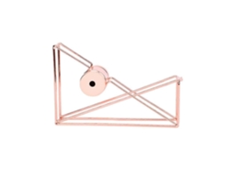 Dispensador De Fita Adesiva De Mesa Em Metal Dourado Rosé Com Caneta Inclusa, Elegante Suporte De Fita Adesiva Em Arame Para Uso No Escritório E