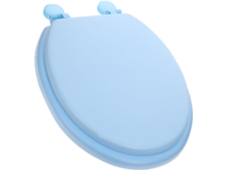 Assento Sanitário Transparente Com Espuma Acolchoada, Azul, Fácil Instalação.