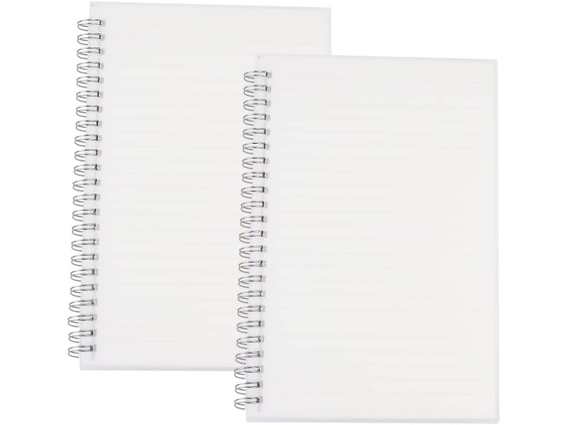 Espiral Minimalista De 2 Peças, Caderno Transparente Com Linhas, Bloco De Notas Horizontal Com Gokoco