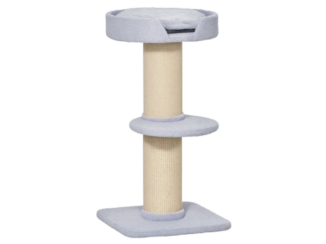 Árvore Gatos 91cm, Sisal/plataforma/almofada, Arranhador Multi nível, Azul Claro, Gatos Médios Ge